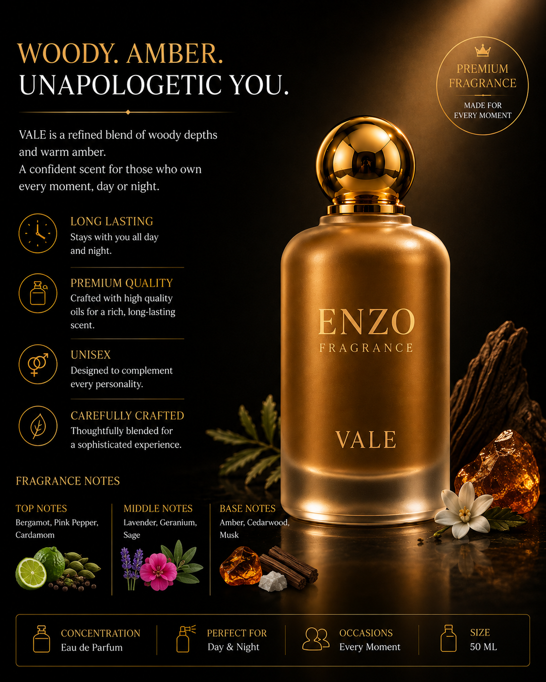 VALE -  Woody Amber Eau de Parfum