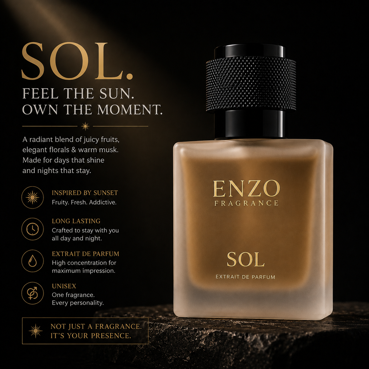 ENZO SOL — Radiant Unisex Extrait de Parfum
